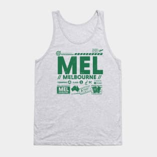 Vintage Melbourne MEL Airport Code Travel Day Retro Travel Tag Australia b Tank Top